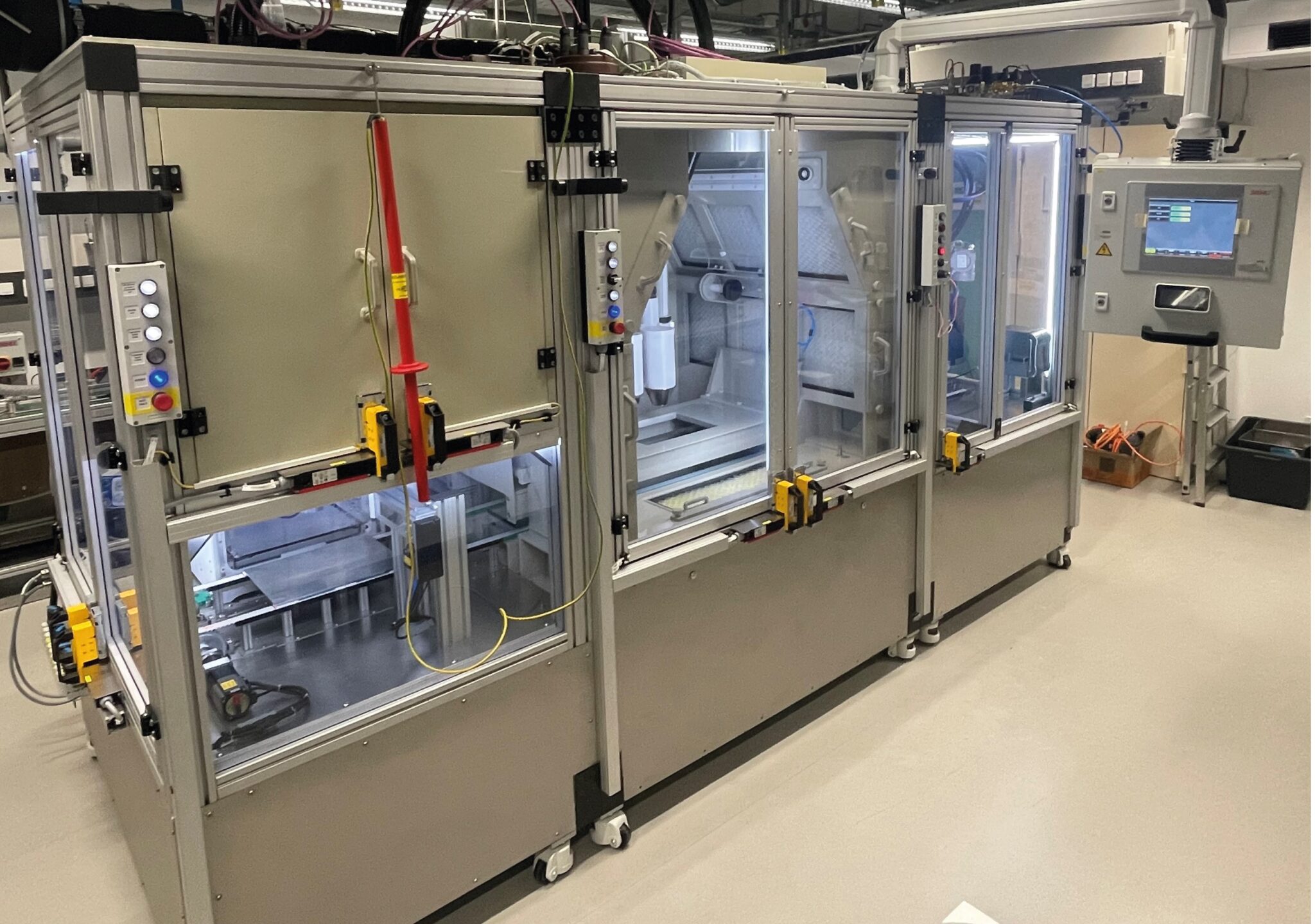 Enclosed continuous pilot nanofiber line