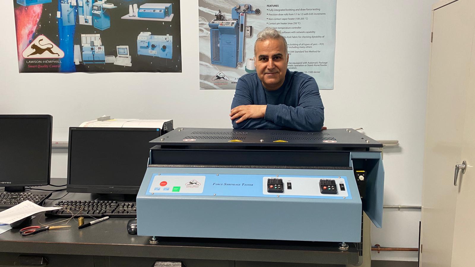 EPCOTEC Force Shrinkage Tester für textile Qualitätskontrolle